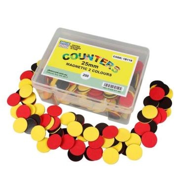 Magnetic Two Colour Counters - Box of 200