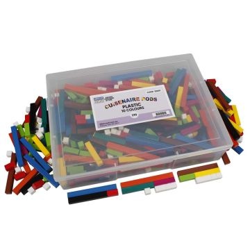Plastic Cuisenaire Rods - 10 Colours (370 pieces)