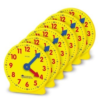 Geared Student Clocks - Set of 6