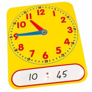 12 Hour Write-On/Wipe-Off Demonstration Clock