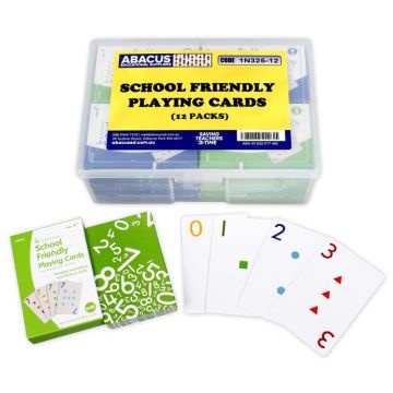 School Friendly Playing Cards - Box of 12 Packs 