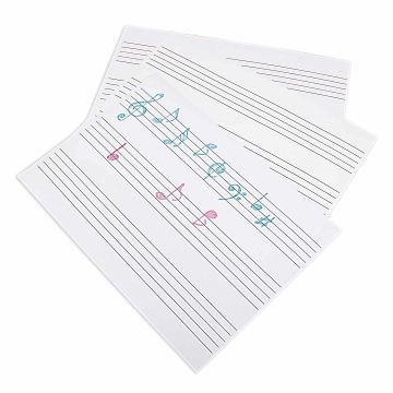 A4 Student  Music Whiteboard - Ruled (Set of 30)