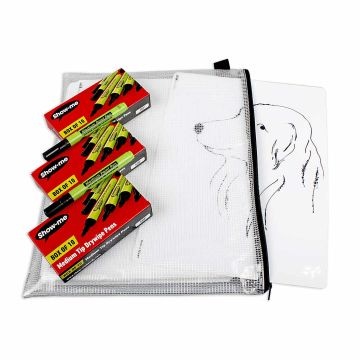 Student Whiteboard - A4 Plain (30) wallet of boards and pens