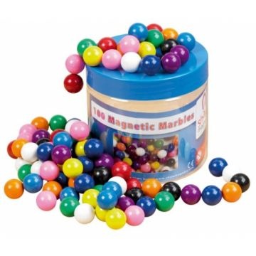 Coloured Plastic Magnetic Marbles