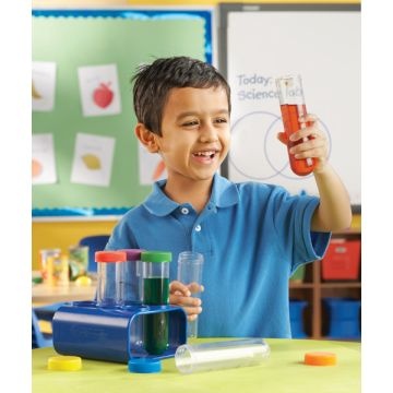 Primary Science Jumbo Test Tubes with Stand (Set of 6)