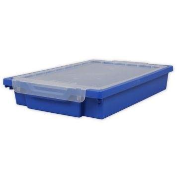 Gratnells Tray + Lid - Shallow - BLUE