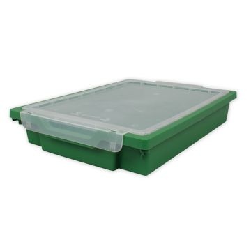 Gratnells Tray + Lid - Shallow - GREEN