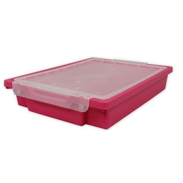 Gratnells Tray + Lid - Shallow - PINK