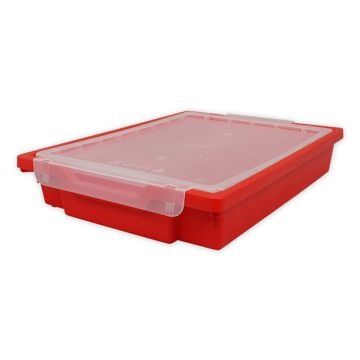 Gratnells Tray + Lid - Shallow - RED