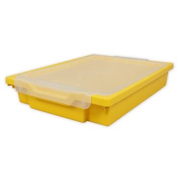 Gratnells Tray + Lid - Shallow - YELLOW