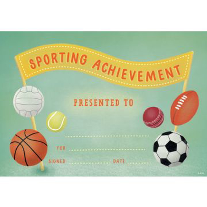 Sporting Achievement - CARD Certificates (Pack of 100)