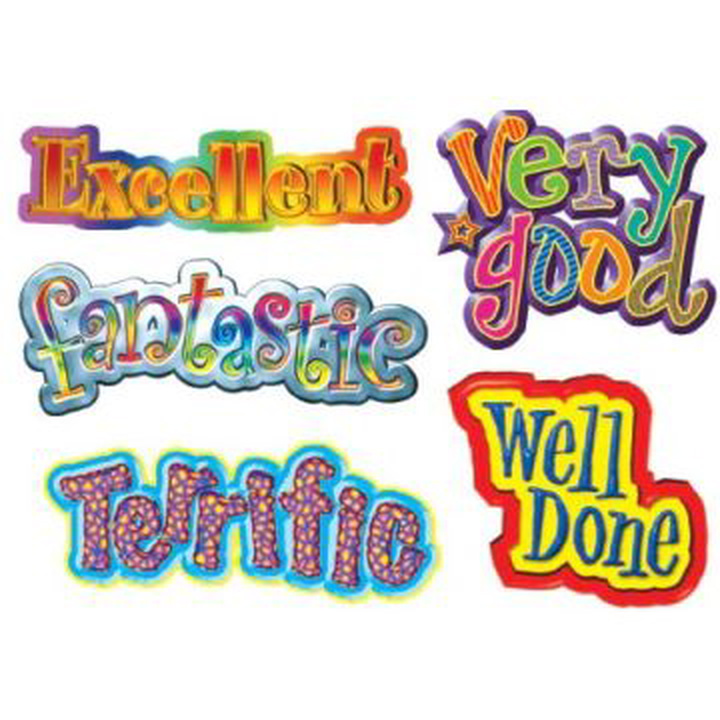 3D Words - Shaped Stickers (Pack of 100)
