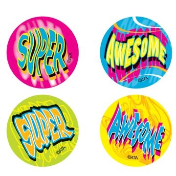 Super Awesome Fluoro Stickers