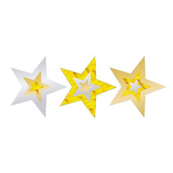 Gold Stars Stickers - Foil (Pack of 105)