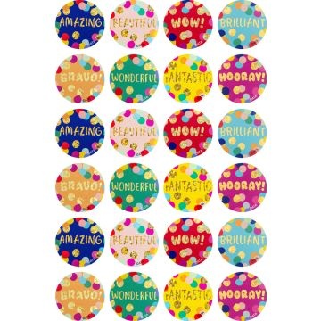 Confetti - Foil Stickers (Pack of 72)
