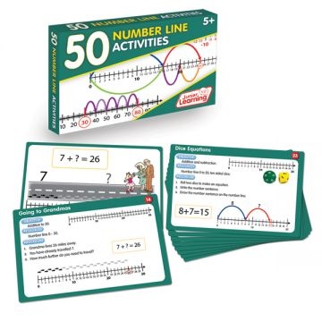 50 Number Line Activity Cards