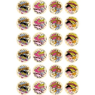 Super Kid (Girl) Stickers - Pack of 96