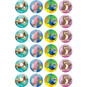 Clever Birds Stickers (Pack of 96)