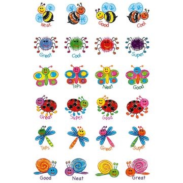Kid Drawn Bug Stickers