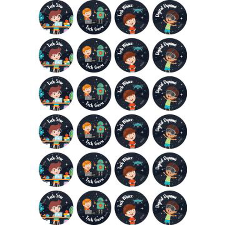 Computer Whizz Stickers (Pack of 96)