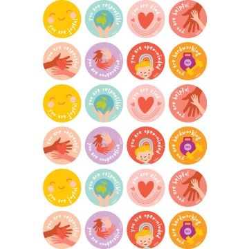 Character Values Stickers (Pack of 96)
