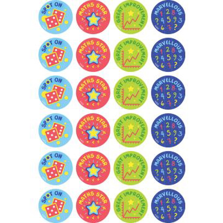 Maths Star Stickers (Pack of 96)