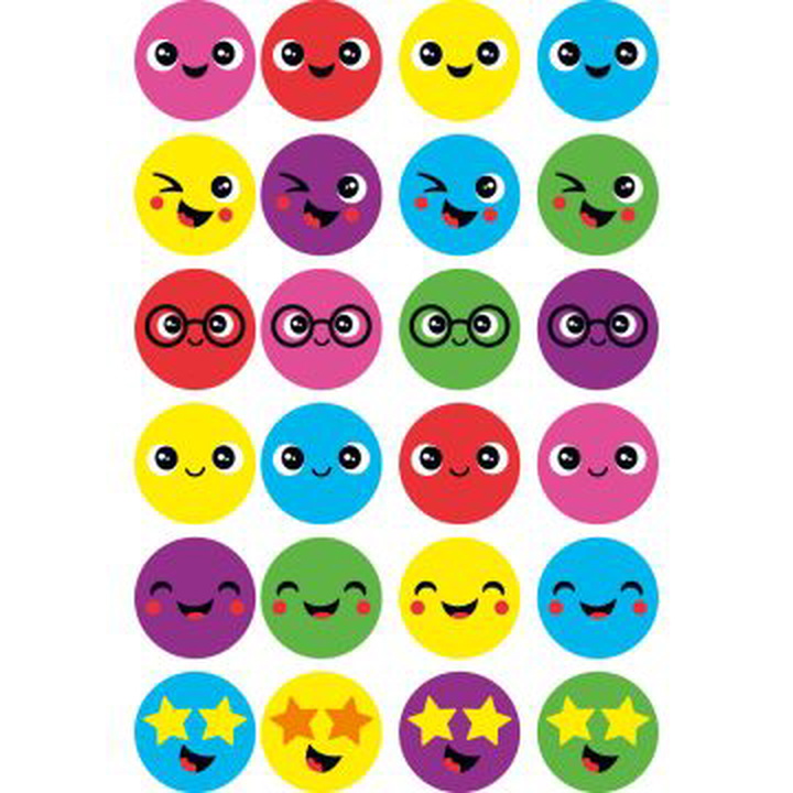 Multi Smiles Stickers (Pack of 96)