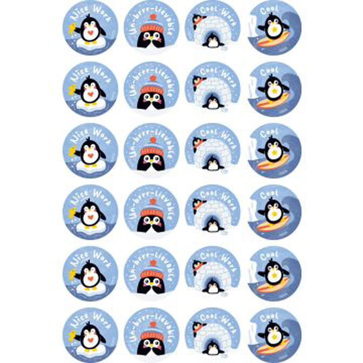 Playful Penguins Stickers (Pack of 96)