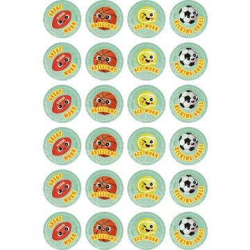 Sports Balls Stickers (Pack of 96)