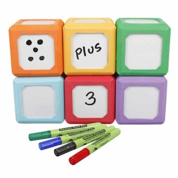 Write and Wipe Whiteboard Dice - 85mm (Set of 6)