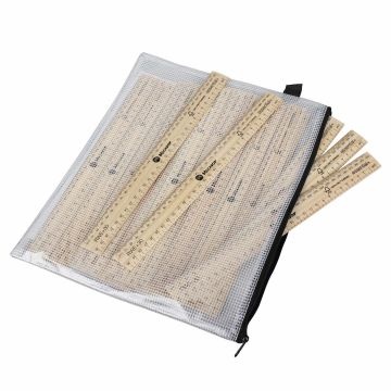 30cm Wooden Ruler - Wallet of 32