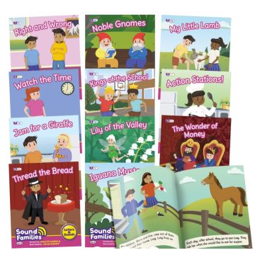 Decodable Readers - Letter & Sounds - Sound Families - Phase 5.5 - Consonants & Short Vowels - Fiction - 12 Titles