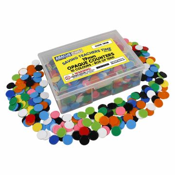 Opaque Counters (1000) 19mm - 10 colours