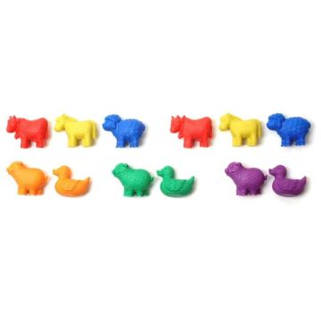 Friendly Farm Animals Counters - Jar of 72