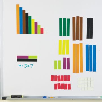 Magnetic Cuisenaire® Rods - 10 colours (Set of 64)