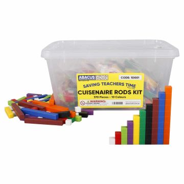 Plastic Cuisenaire Rods - 10 Colours (Box of 370)