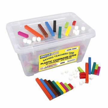 Plastic Cuisenaire Rods - 10 Colours (370 pieces)