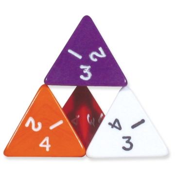 4-Sided Numbered Dice - 18mm (Pack of 10)