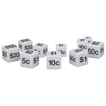 6-Sided Money Dice - 22mm (Pack of 10)