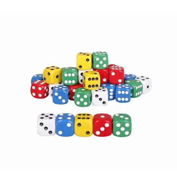 6-Sided Dotted Dice - 16mm (Pack of 40)