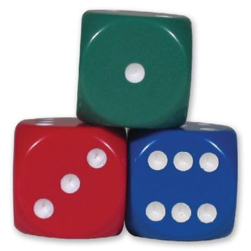 6-Sided Dotted Dice - 22mm (Pack of 10)