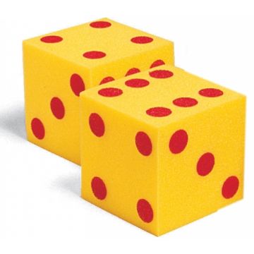Giant Foam Dotted Dice - 125mm (Set of 2)