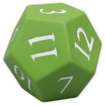 12-Sided Numbered Jumbo PVC Dice