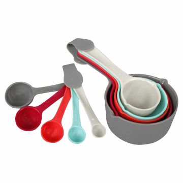 Coloured Measuring Cups & Spoons Set
