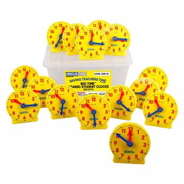 Big Time™ Geared Student Clocks - Box of 15