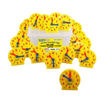 Big Time™ Geared Student Clocks - Box of 30