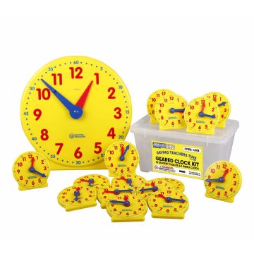 Geared Clock Kit - Box of 15 Student Clocks & 1 Demo Clock
