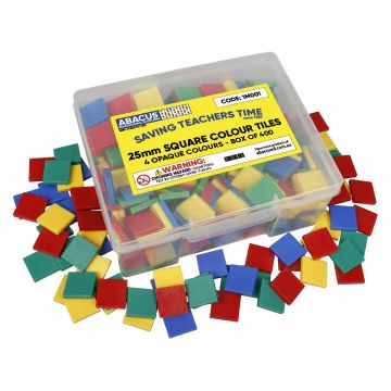 Square Colour Tiles - Opaque (Box of 400)