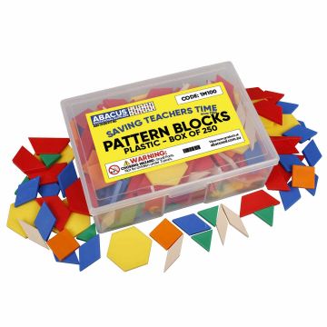 Plastic Pattern Blocks - Box of 250