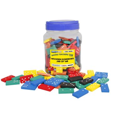 Wooden Dominoes - Jar of 168